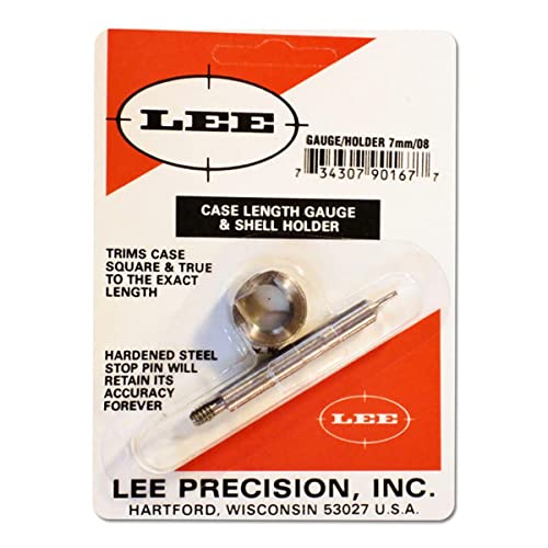 Lee Precision 90167 Gauge mit Shell Holder Kaliber 7 mm-08, Mehrfarbig, Einheitsgröße von Lee Precision
