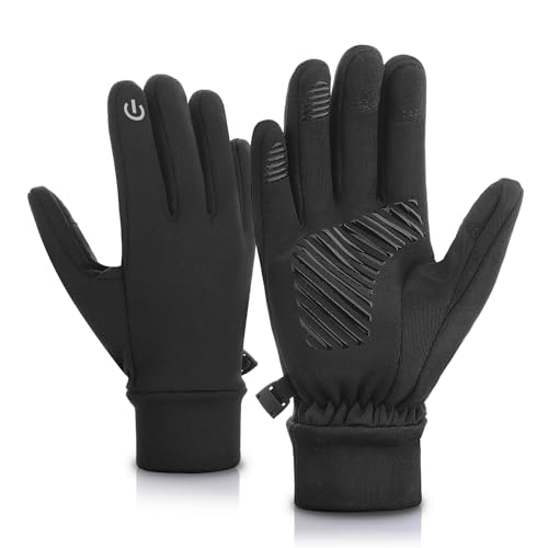 Leeboom Handschuhe Kinder Warme Fahrradhandschuhe Kinder Fleece Handschuhe Kinder Wasserdicht Reithandschuhe Kinder mit Winddicht Anti-Rutsch für Jungen Mädchen von Leeboom