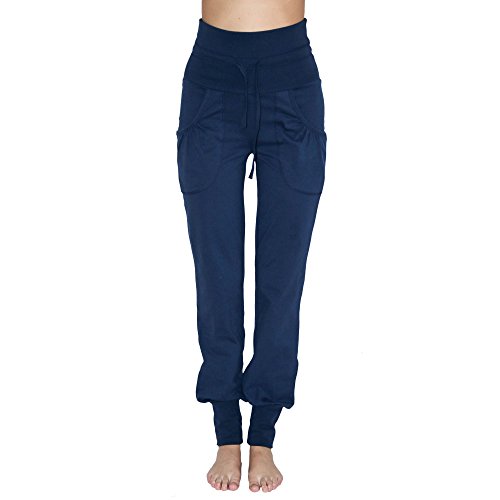 Leela Cotton Damen Yoga-Hose Bio-Baumwolle/Elasthan, Navy, Gr. S Leela Cotton Damen Yoga-Hose Bio-Baumwolle/Elasthan, Navy, Gr. S von Leela Cotton