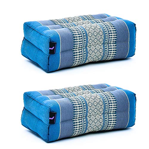Leewadee Yoga Block 2er-Set Yogaklotz Pilates Yogakissen Meditationskissen Ökologisches Naturprodukt, 35x18x12 cm, Kapok, hellblau Leewadee Yoga Block 2er-Set Yogaklotz Pilates Yogakissen Meditationskissen Ökologisches Naturprodukt, 35x18x12 cm, Kapok, hellblau von Leewadee