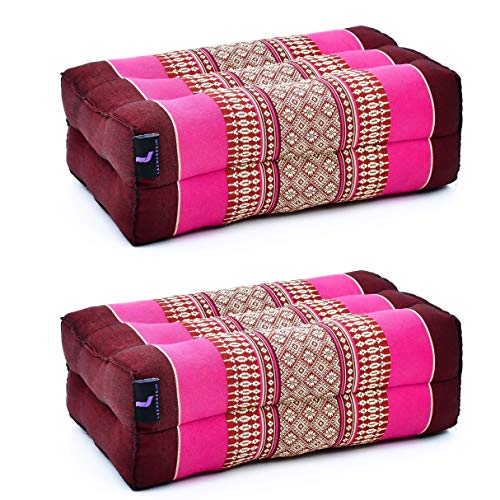 Leewadee Yoga Block 2er-Set Yogaklotz Pilates Yogakissen Meditationskissen Ökologisches Naturprodukt, 35x18x12 cm, Kapok, rotbraun pink Leewadee Yoga Block 2er-Set Yogaklotz Pilates Yogakissen Meditationskissen Ökologisches Naturprodukt, 35x18x12 cm, Kapok, rotbraun pink von Leewadee