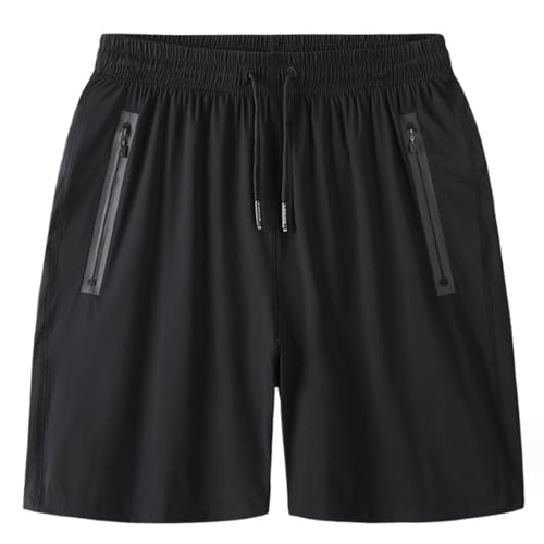 Left Girl Plus Größe 9XL 8XL 7XL 6XL 5XL Männer Sommer Shorts Schnell Trocknend Kurze Hosen Für Männer Sport Shorts Männlich Ausbildung Sweatshorts,Schwarz,6XL von Left Girl