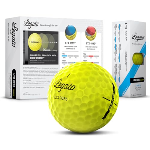 Legato Golfbälle LTX3085 | Entwickelt, um Golfern dabei zu helfen, 90 zu brechen | Maximale Distanz mit weicherem Gefühl | 3 Stück| Urethan-Abdeckung | 85 Kompression | Gelb 1 DZ | 1 Dutzend Legato Golfbälle LTX3085 | Entwickelt, um Golfern dabei zu helfen, 90 zu brechen | Maximale Distanz mit weicherem Gefühl | 3 Stück| Urethan-Abdeckung | 85 Kompression | Gelb 1 DZ | 1 Dutzend von Legato