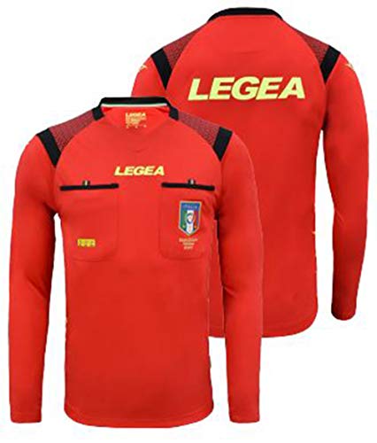 LEGEA Gara, Arbitro Herren Trikot, Herren, M1153, rot, XXL von Legea