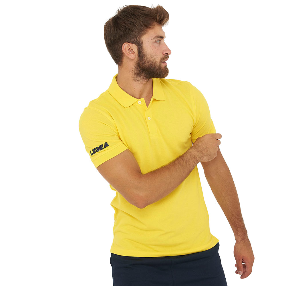 Legea Ariete Short Sleeve Polo Gelb 2XS Mann von Legea