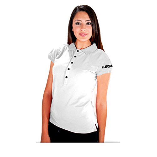 LEGEA Damen Sud Silver Polohemd, weiß, M von Legea