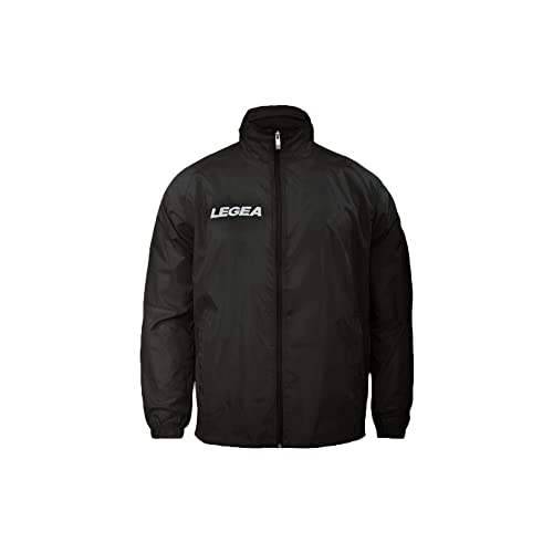LEGEA Herren Italie wasserdichte Jacke, schwarz, XL LEGEA Herren Italie wasserdichte Jacke, schwarz, XL von Legea