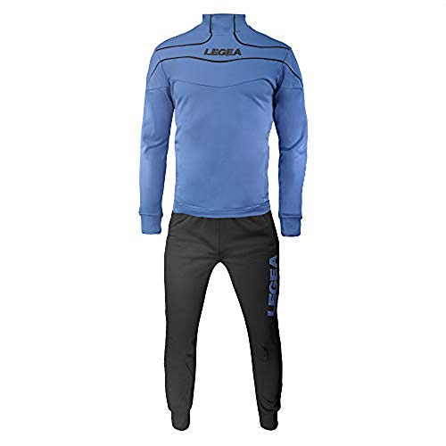 Legea Herren Trainingsanzüge Trainingsjacke Sportanzug Running Fitness Laufen Training Nigeria Blau Grau (M) von Legea