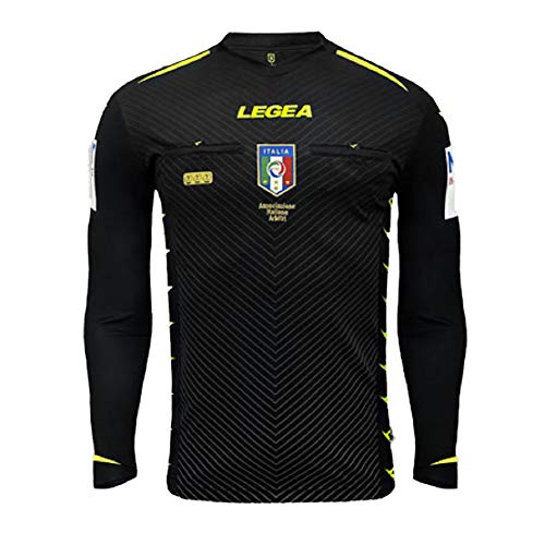 LEGEA Herren 2020/2021 AIA Schiedsrichter Trikot M/L, Schwarz, M von Legea