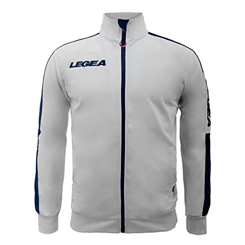 LEGEA California Full Zip Jacke Unisex - Erwachsene S weiß/blau von Legea