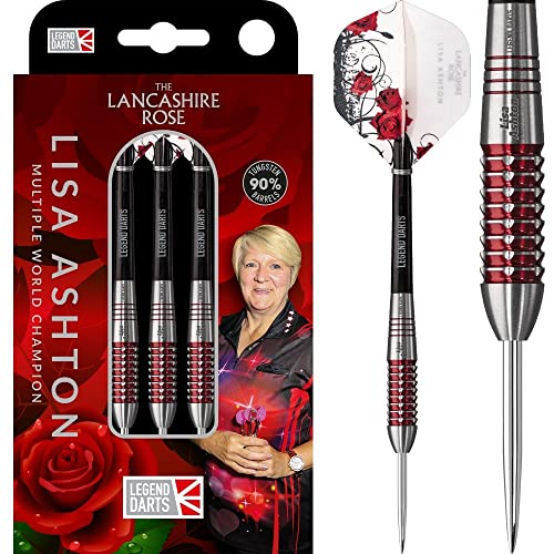 Legend Darts D2925 | Lisa Ashton | rote Elektrobeschichtung Premium 90% Wolframstahl Spitze Dart-Set | 22g Legend Darts D2925 | Lisa Ashton | rote Elektrobeschichtung Premium 90% Wolframstahl Spitze Dart-Set | 22g von Legend Darts