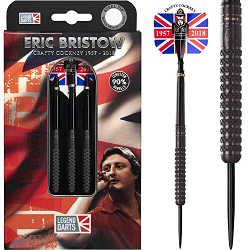 Eric Bristow Crafty Cockney 90% Black Knurled - Steeldarts 21 Gramm von Legend Darts