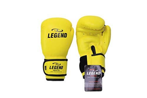 Kinder Boxhandschuhe 4-8 Jahre Neon Gelb 4oz/6oz PU 6oz von Legend Sports