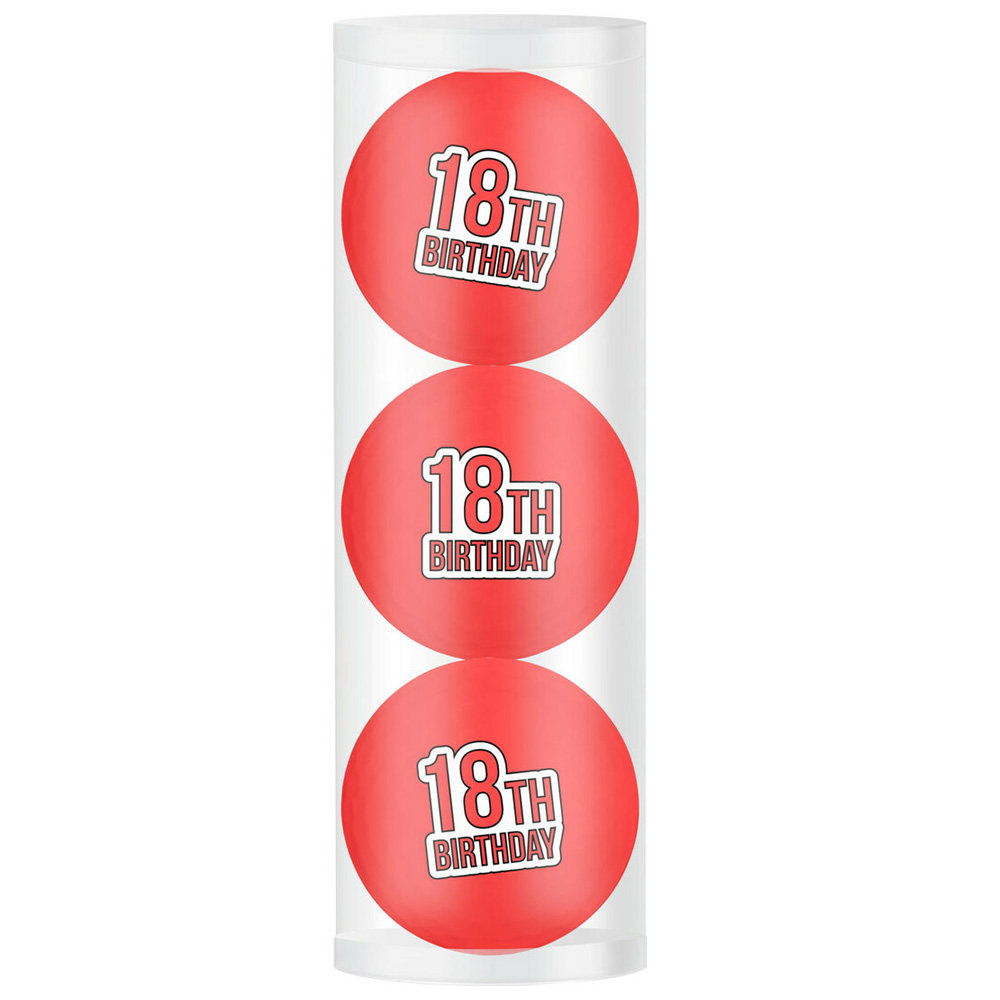 'Golfball Geschenkset "18th Birthday" 3er rot' 'Golfball Geschenkset "18th Birthday" 3er rot' von Legend