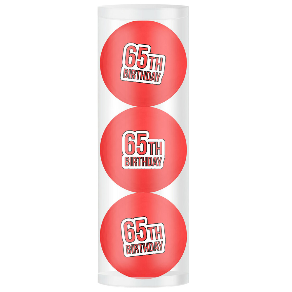 'Golfball Geschenkset "65th Birthday" 3er rot' 'Golfball Geschenkset "65th Birthday" 3er rot' von Legend