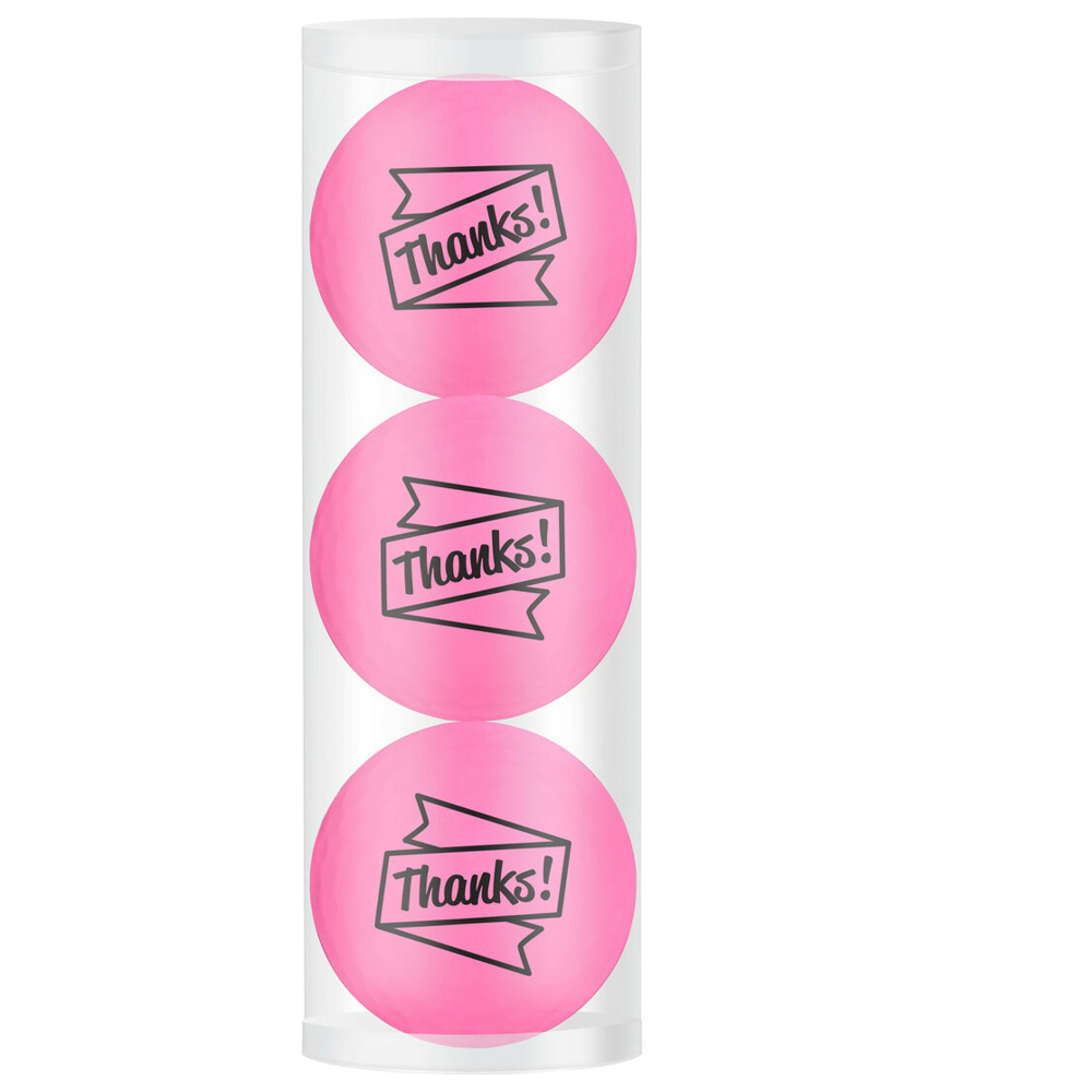 'Golfball Geschenkset Thanks! 3er pink' 'Golfball Geschenkset Thanks! 3er pink' von Legend