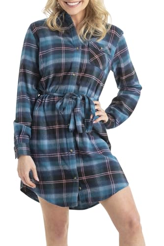 Legendary Whitetails Damen Open Spaces Kleid, Pacific Navy Plaid, Groß von Legendary Whitetails