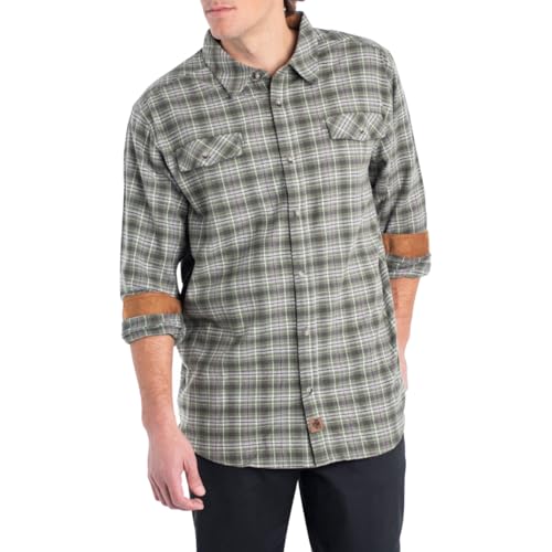 Legendary Whitetails Herren Plaid Flanell Button-Down-Shirt, Forest Moos Plaid, XL EU von Legendary Whitetails