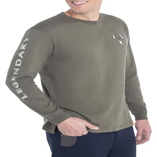 Legendary Whitetails Herren Non-Typical Long Sleeve T-Shirt, Armee, L von Legendary Whitetails