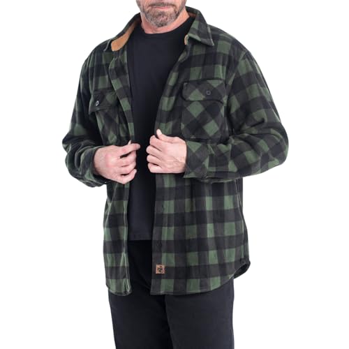 Legendary Whitetails Herren Navigator Fleece Button Up Shirt, Night Forest Plaid, 3X-Groß von Legendary Whitetails