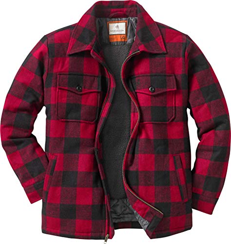 Legendary Whitetails Herren Tough as Buck Outdoorsman Wollmantel Winter Oberbekleidung Jacke Berber und gesteppt gefütterte isolierte Arbeitskleidung Buffalo Plaid XXXL von Legendary Whitetails