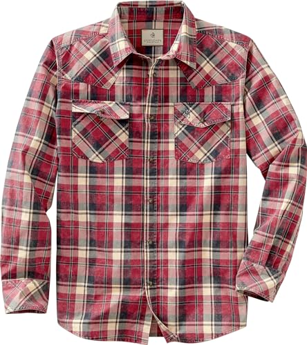 Legendary Whitetails Herren Outlaw Western Shirt Button-Down, Patriot Plaid, Large von Legendary Whitetails