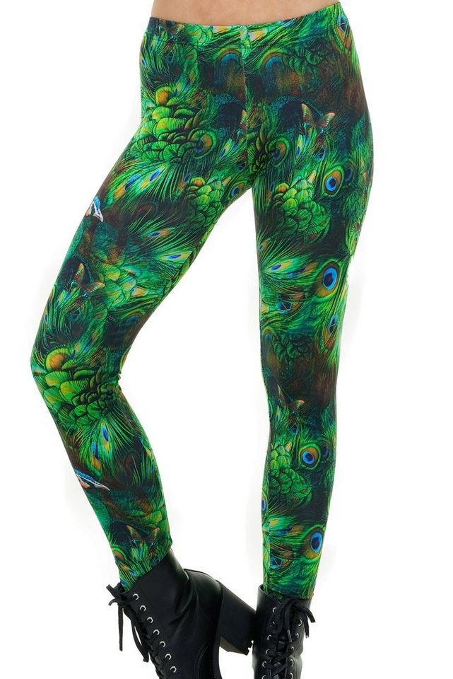 Leggins Love Yogahose Leggings Damen grün Tiermotiv Pfau Baumwolle by Leggins Love Leggins Love Yogahose Leggings Damen grün Tiermotiv Pfau Baumwolle by Leggins Love von Leggins Love