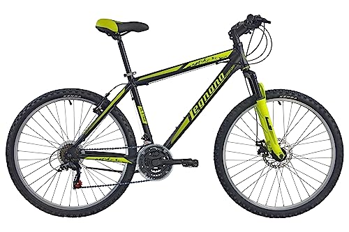 Legnano Herren Fassatal MTB 26 Zoll, Mattschwarz und Gelb, 46 von Legnano