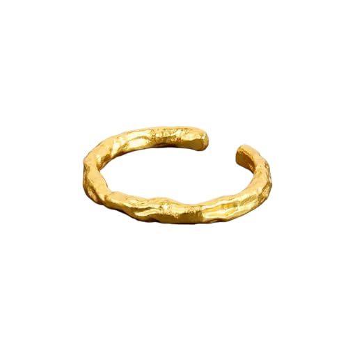 Lehourmast Ring Ringe Damen Bijouterie Herren Öffnung Geometrische Ringe Frauen Größenverstellbar Gold von Lehourmast