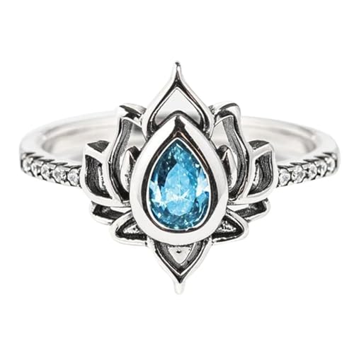 Lehourmast Ring Ringe Damen Bijouterie Herren Ringe Für Damen 10 Hellblau von Lehourmast