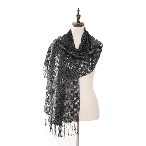 Lehourmast Schals Tücher Halstuch Scarf Damen Schal Schwarz von Lehourmast