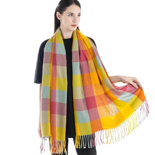 Lehourmast Schals Tücher Halstuch Scarf Schal Damen Gelb von Lehourmast