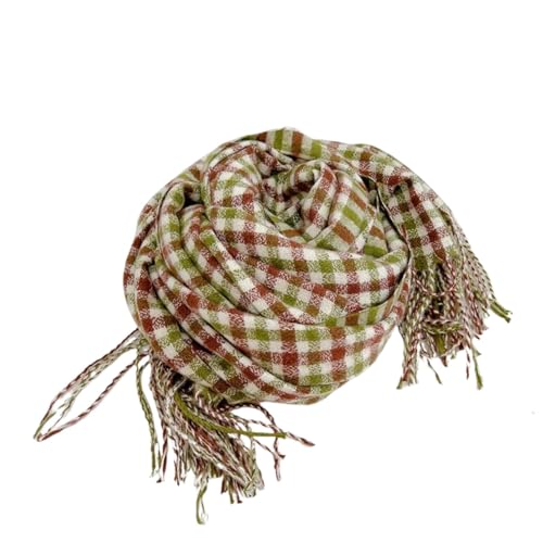 Lehourmast Schals Tücher Halstuch Scarf Schal Für Damen Grünplaid von Lehourmast