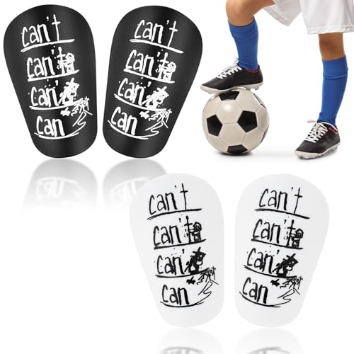 2 Paar Fußball Schienbeinschoner, Mini Schienbeinschoner Can't Can, Stoßfeste Anti-Kollisions Beinschützer, Beinschutz für Erwachsene & Kinder & Jugendliche, Fußball Geschenke für Jungs, Schwarz+Weiß 2 Paar Fußball Schienbeinschoner, Mini Schienbeinschoner Can't Can, Stoßfeste Anti-Kollisions Beinschützer, Beinschutz für Erwachsene & Kinder & Jugendliche, Fußball Geschenke für Jungs, Schwarz+Weiß von Leikedun