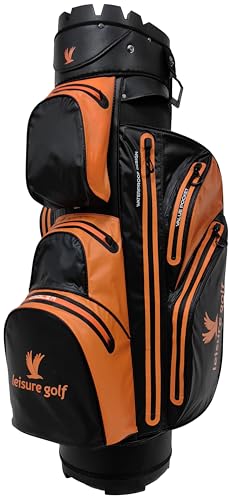 Watersafe Organizer Cartbag Schwarz/Orange von Leisure Golf