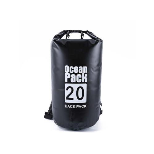Leisurealeaneag Wasserdichte Taschen, multifunktionaler Outdoor-Rucksack, große Kapazität, eine Schulter, Kajak-Rafting-Tasche, schwarz, 5 l, 1 Schulter von Leisurealeaneag