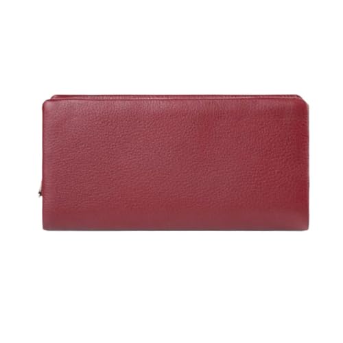 Lejdi Business-Handtaschen Geldbörsen for Damen Geldklammern Abendtaschen Rindsleder-Geldbörsen Kartenetuis aus echtem Leder(Red) von Lejdi