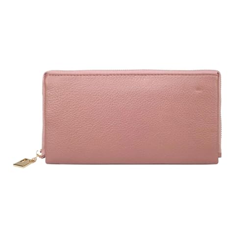 Lejdi Damen-Geldbörsen aus echtem Leder, Lange Geldklammern, Abendtaschen, Geldbörsen, Handtaschen, Kartenetuis, Geld-Organizer(Pink) von Lejdi