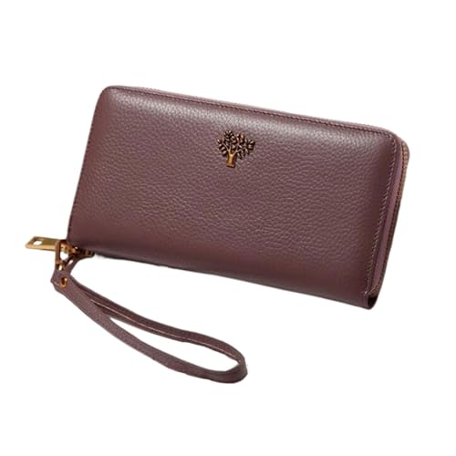 Lejdi Damen Handtaschen Geldbörsen Echtleder Abendtaschen Geldbörsen Kartenetuis Lange Geldklammern(Purple) von Lejdi