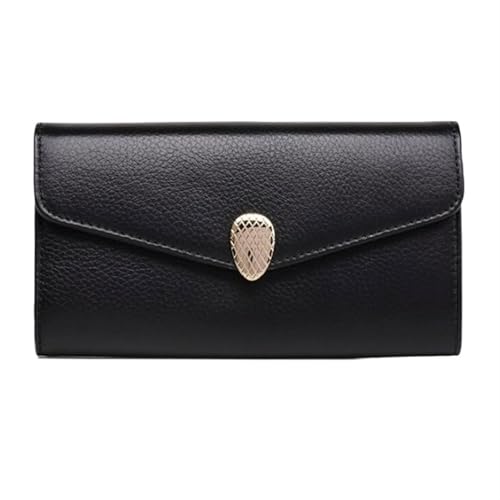 Lejdi Geld-Organizer aus echtem Leder, Geldbörsen for Damen, Kartenetuis, Brieftaschen, Geldklammern, Abendhandtaschen(Black) von Lejdi