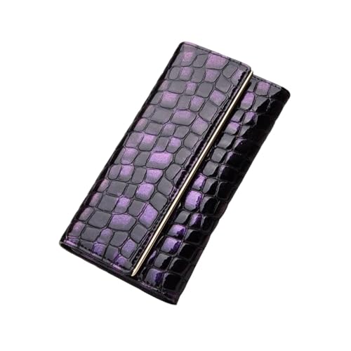 Lejdi Geldbörsen Geldbörsen for Damen Geldklammern Kartenetuis aus echtem Leder Geld-Organizer Abendhandtaschen(Purple) von Lejdi