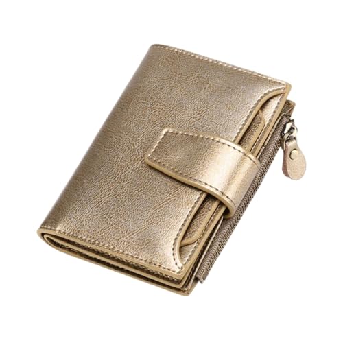 Lejdi Geldbörsen Kleine Geld-Organizer Geldklammern for Damen Kartenetuis aus echtem Leder Geldbörsen Blocking Wallet Handtaschen(Gold) von Lejdi