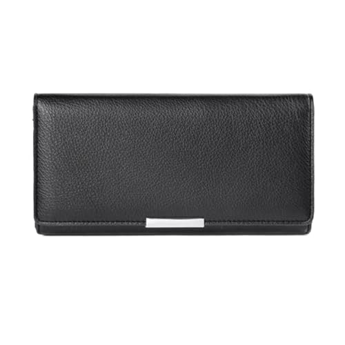 Lejdi Geldbörsen for Damen, Geldbörsen, Handtaschen aus echtem Leder, Abendtaschen, Geldklammern, Kartenetuis, Geld-Organizer, 7,5 Zoll(Black) von Lejdi