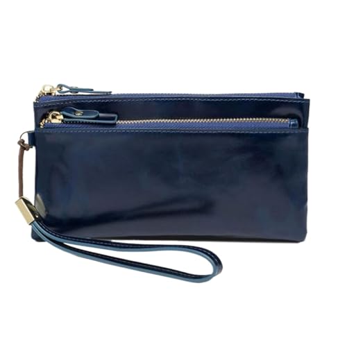 Lejdi Geldbörsen for Damen Geldklammern Geldbörsen Handtaschen Kartenetuis aus echtem Leder Geld-Organizer Abendtaschen(Blue) von Lejdi