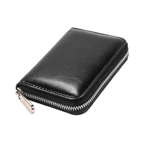 Lejdi Kleine Handtaschen Damen Geldklammern Geldbörsen Echtleder Kartenetuis Geldbörsen Geld Organizer(Black) von Lejdi