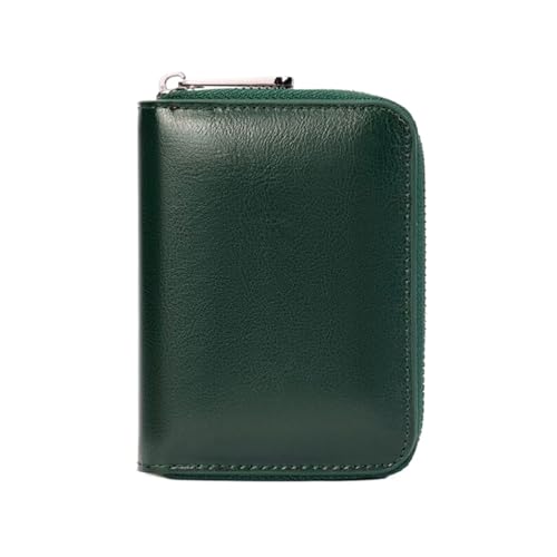 Lejdi Kleine Handtaschen Damen Geldklammern Geldbörsen Echtleder Kartenetuis Geldbörsen Geld Organizer(Green) von Lejdi