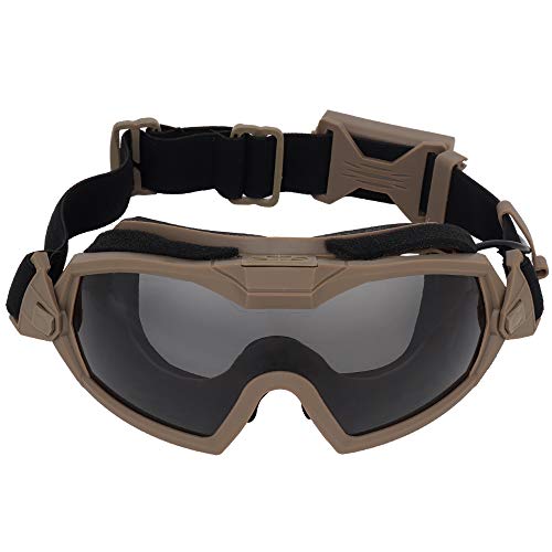 Airsoft Brille, Taktische Schutzbrille Anti-Fog-Militärbrille mit Lüftersystem für Paintball Reiten Schießen Jagen Radfahren Motorrad von Lejie