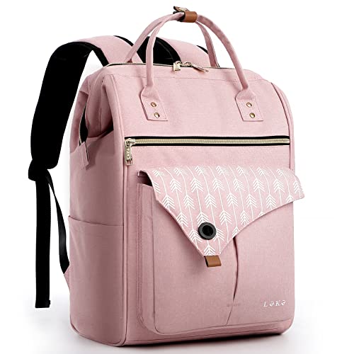 Lekesky Rucksack Damen Laptop Rucksack 15,6 Zoll Schulrucksack Daypack mit Anti Diebstahl Tasche für Reisen, Arbeit, Uni, Schule u. Büro, Rosa Lekesky Rucksack Damen Laptop Rucksack 15,6 Zoll Schulrucksack Daypack mit Anti Diebstahl Tasche für Reisen, Arbeit, Uni, Schule u. Büro, Rosa von Lekesky