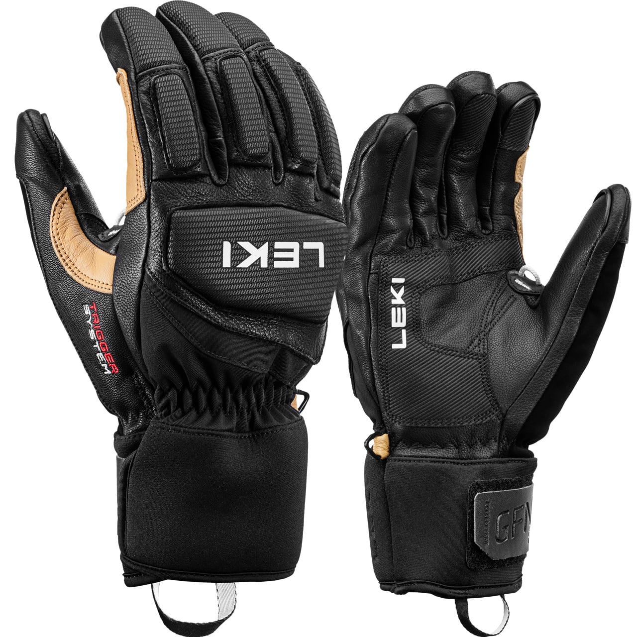 Leki Herren Handschuh GRIFFIN PRO 3D black/tan von Leki