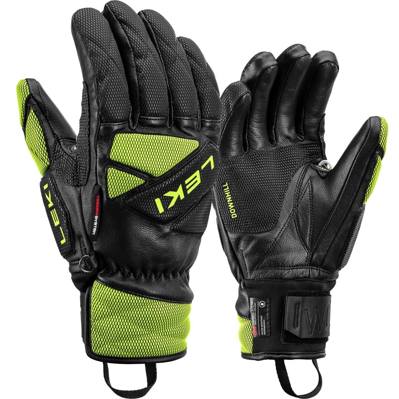 Leki Herren Handschuh WCR VENOM DOWNHILL 3D black/ice lemon von Leki